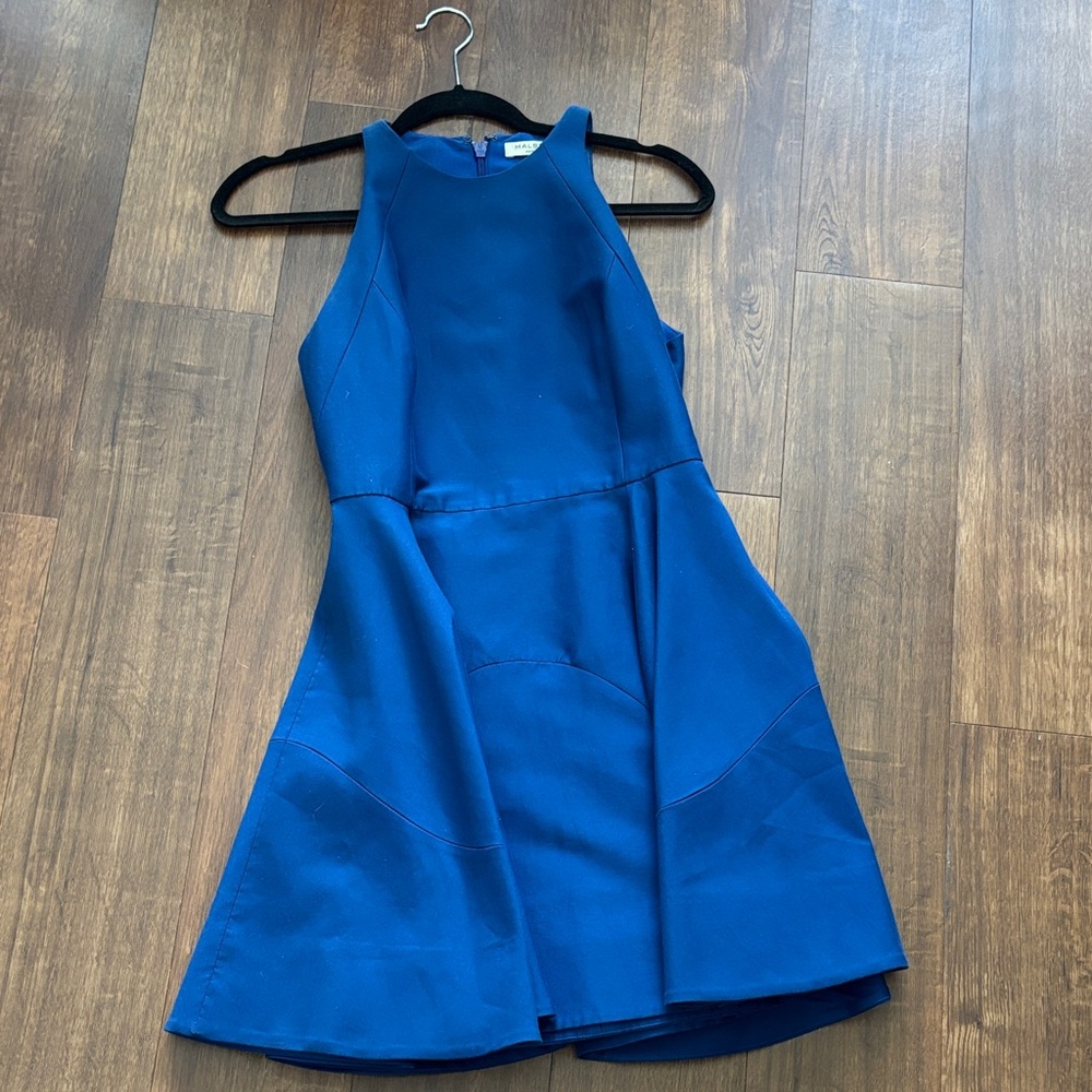 Halston Heritage Blue Cocktail Dress